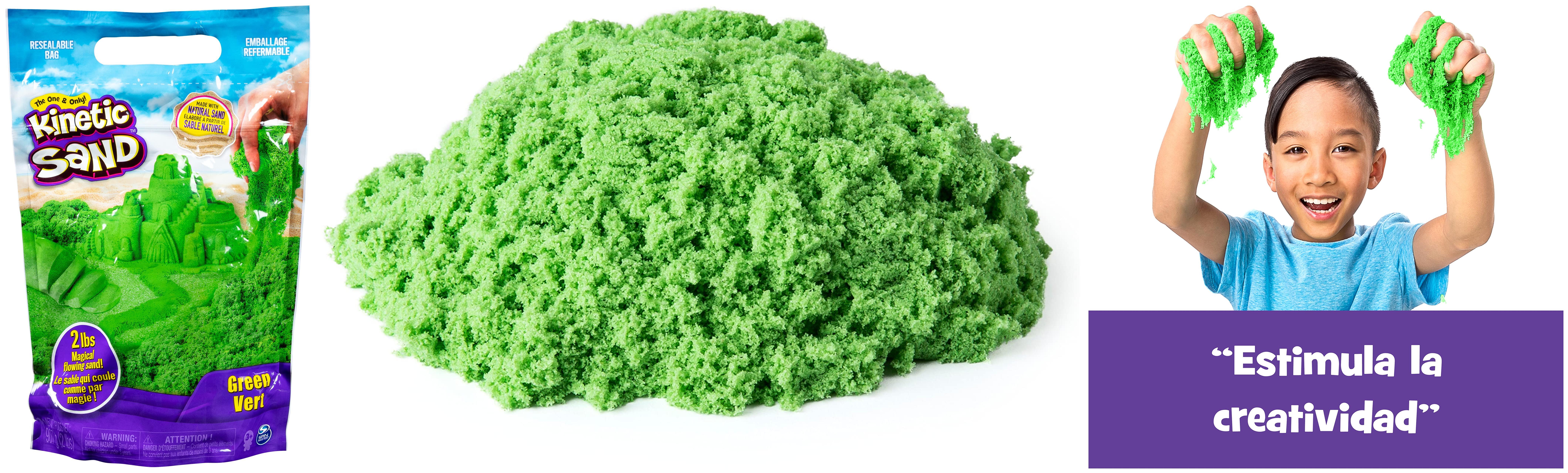 Descubre la magia de Kinetic Sand - Arena Verde para crear manualidades creativas y divertidas