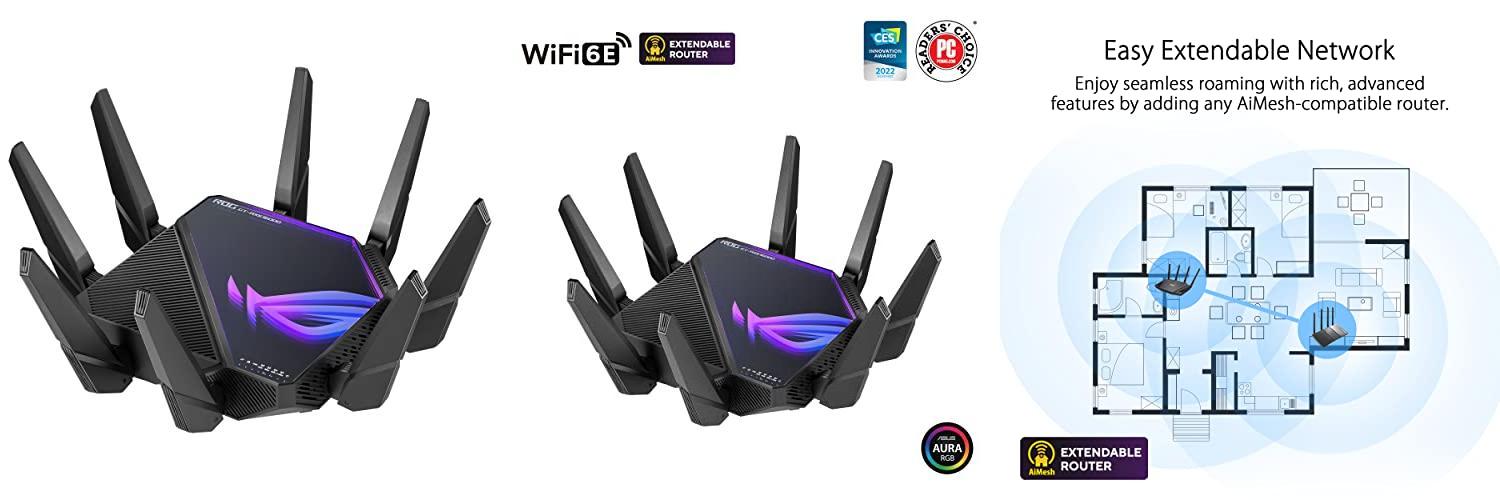 Descubre el ASUS ROG Rapture GT-AXE16000: Potencia y rendimiento para tu red de gaming