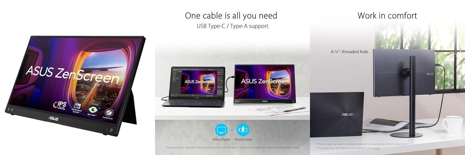 Descubre el ASUS ZenScreen MB16ACV: el monitor portátil USB perfecto para aumentar tu productividad en cualquier lugar
