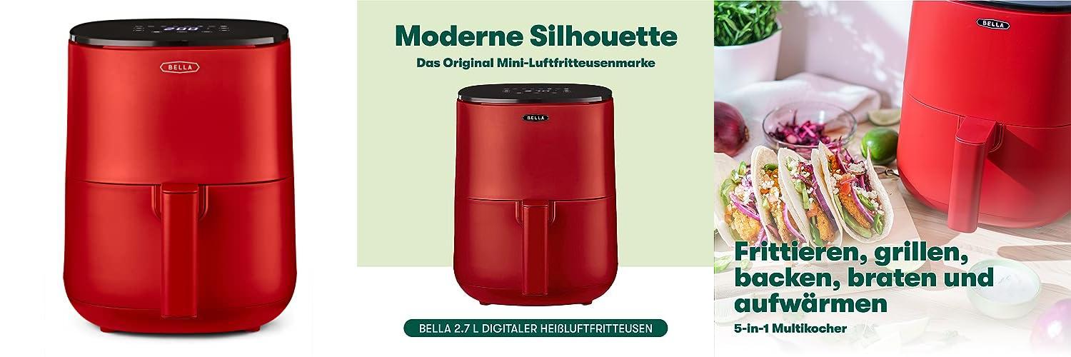 Descubre la BELLA Freidora de Aire: sin aceite, sin precalentamiento y con una cocción rápida y crujiente