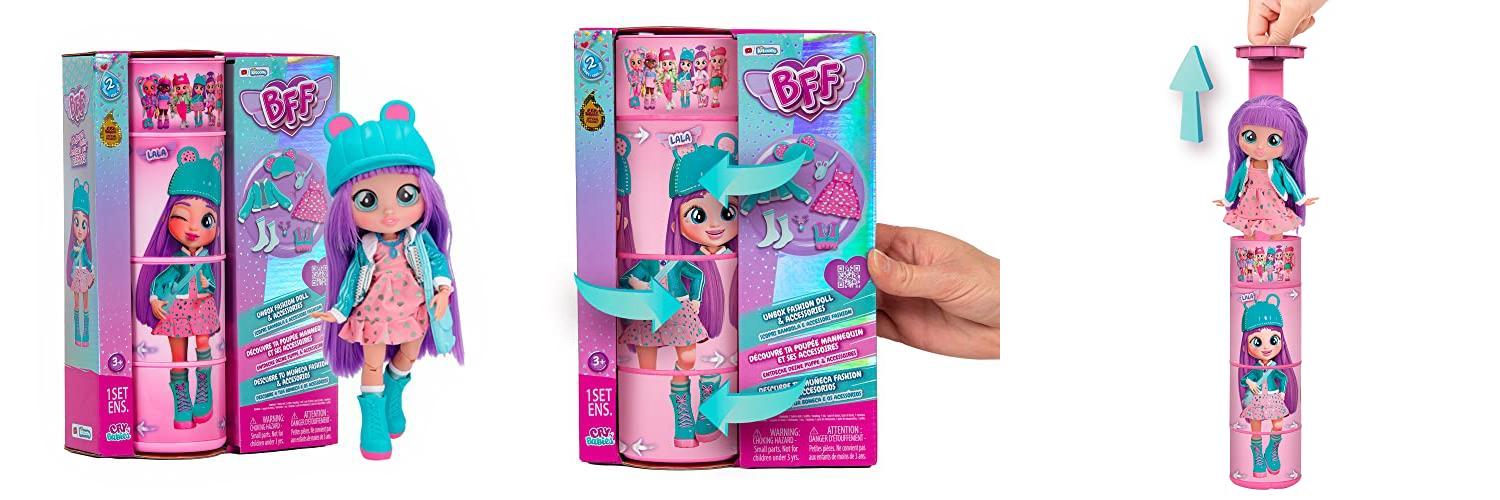 BFF BY BEBÉS LLORONES S2 Lala: Descubre la muñeca fashion con pelo largo y accesorios - Juguete perfecto para niños +5 años