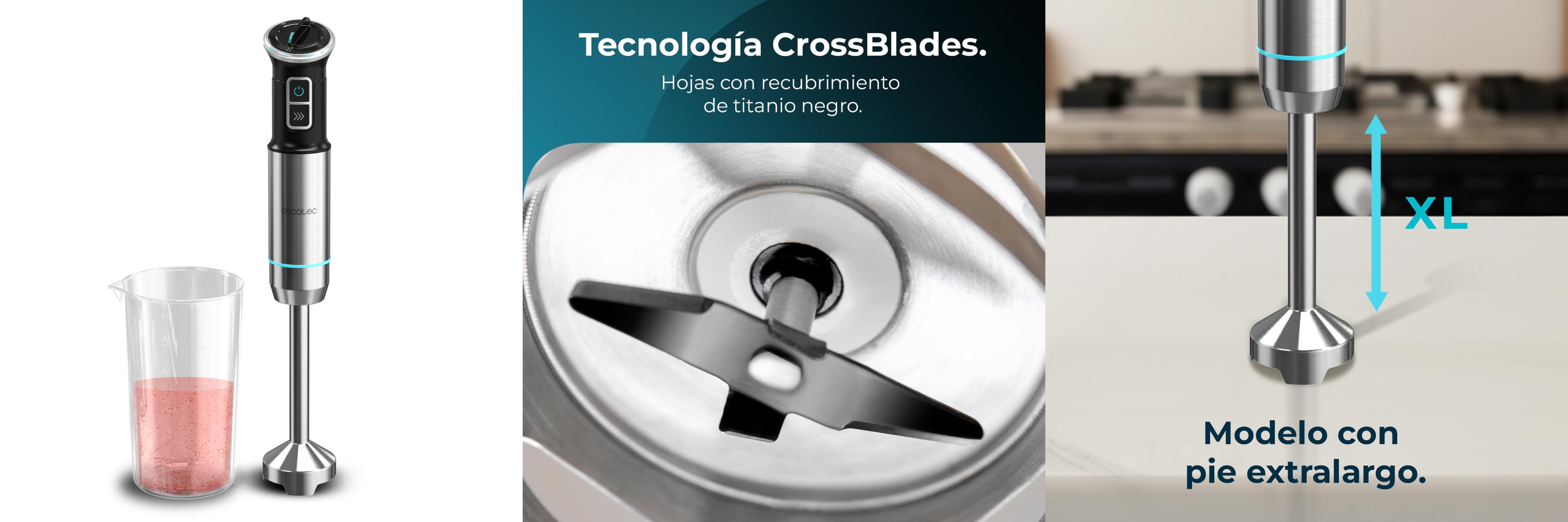 Cecotec Batidora de Mano Power Neutron 1100MAX: Potente y Versátil para la Cocina