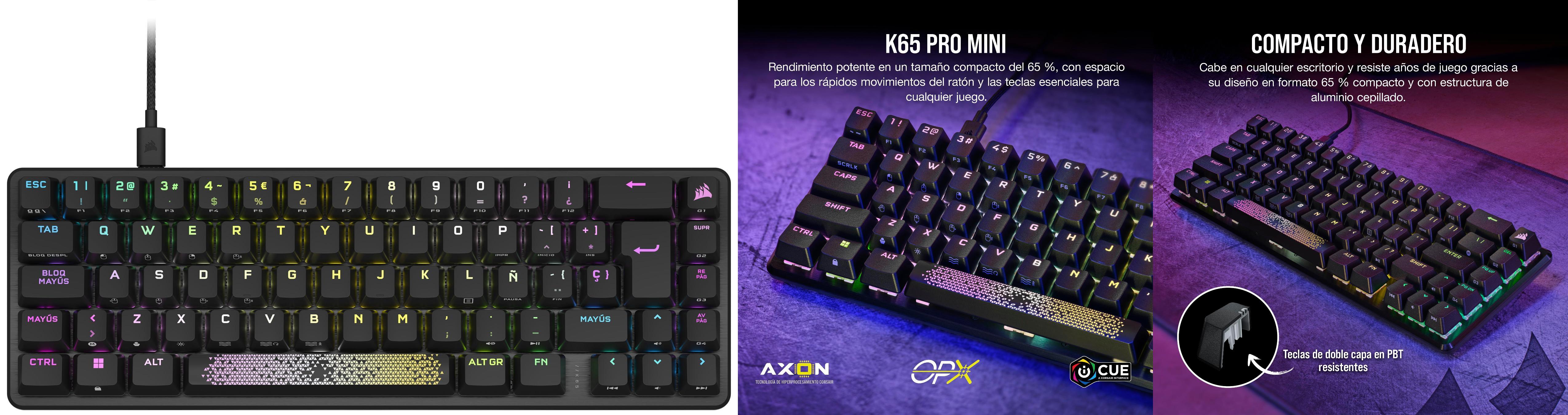Featured image of post Mejora tu experiencia de juego con el Corsair K65 PRO MINI RGB - El teclado gamer definitivo para PC y consolas