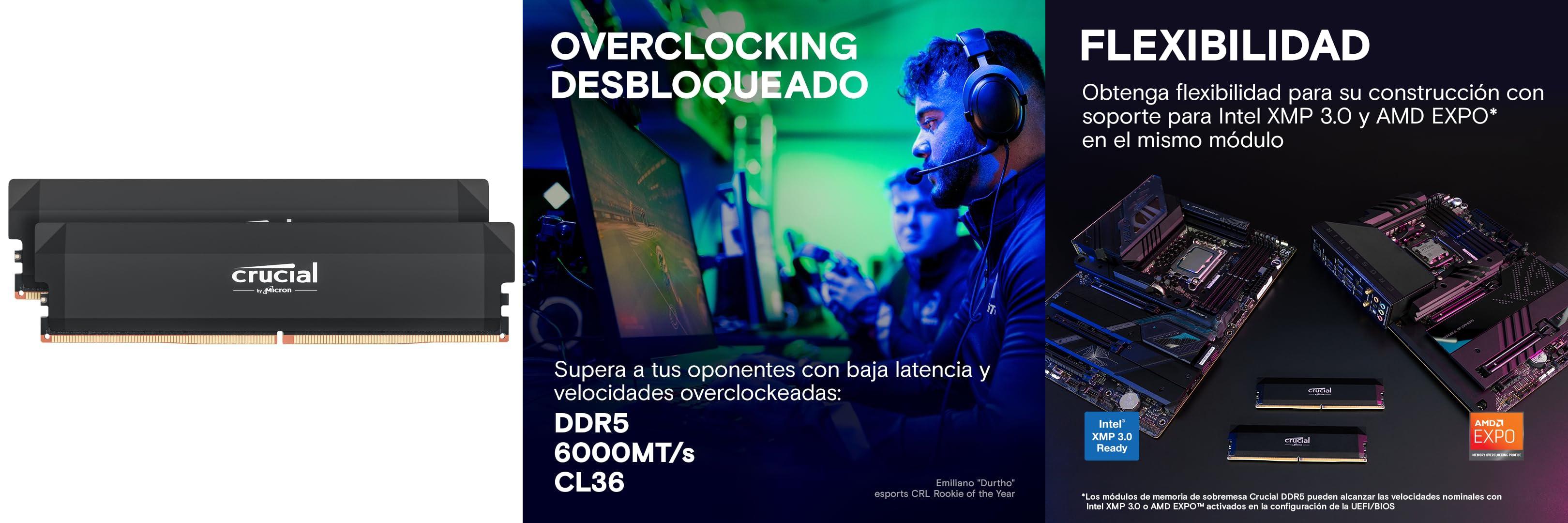 Explorando la Potencia de la Crucial Pro RAM DDR5 32GB: Edición Overclocking a 6000MHz