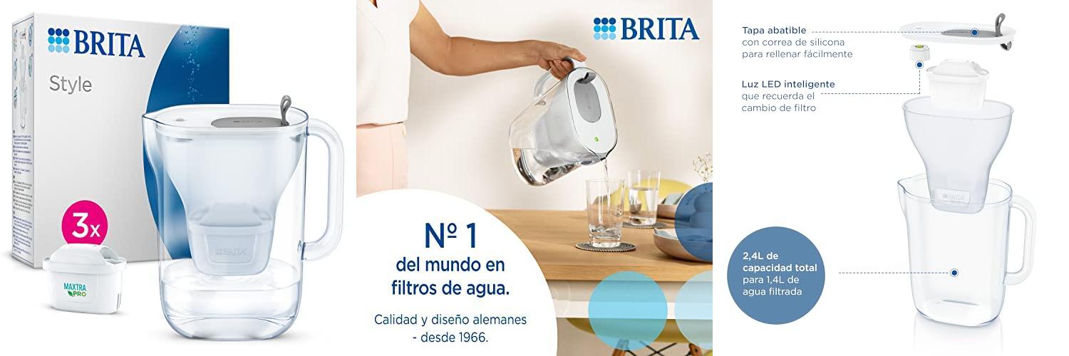 Descubre la BRITA Jarra Style Grafito: Diseño inteligente para agua purificada