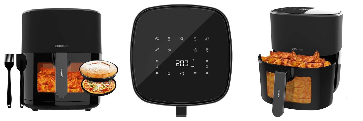 Descubre la Cecotec Freidora de Aire sin Aceite Cecofry Fantastik Window 6500 - Cocina saludable con ventana y accesorios incluidos