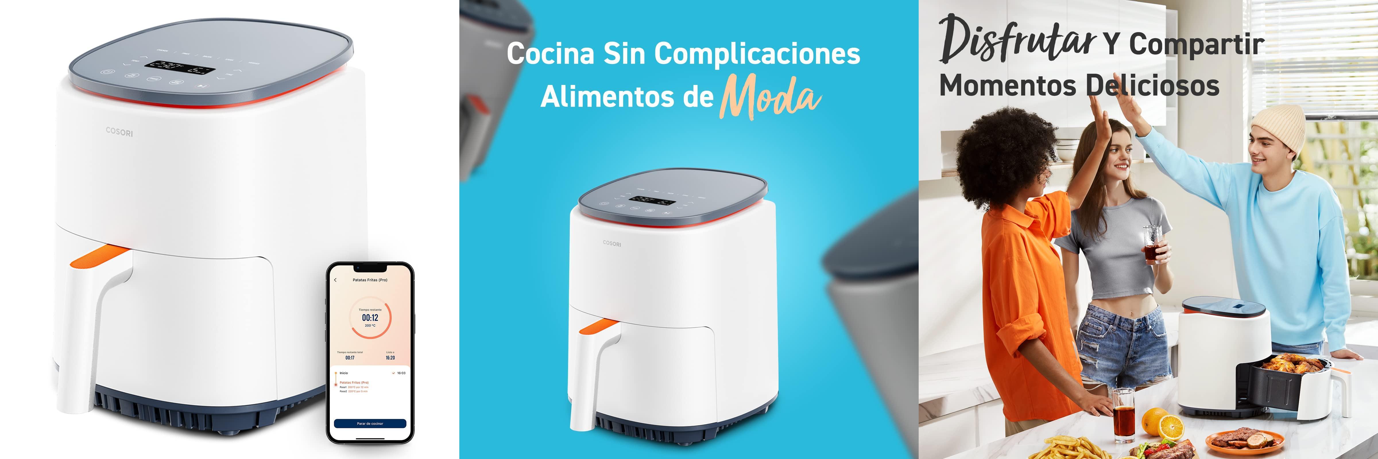 COSORI Freidora de Aire: Saludable, Inteligente y sin Aceite para tu Hogar - Descubre las bondades de esta Air Fryer 3,8L con APP recetas y 7 programas