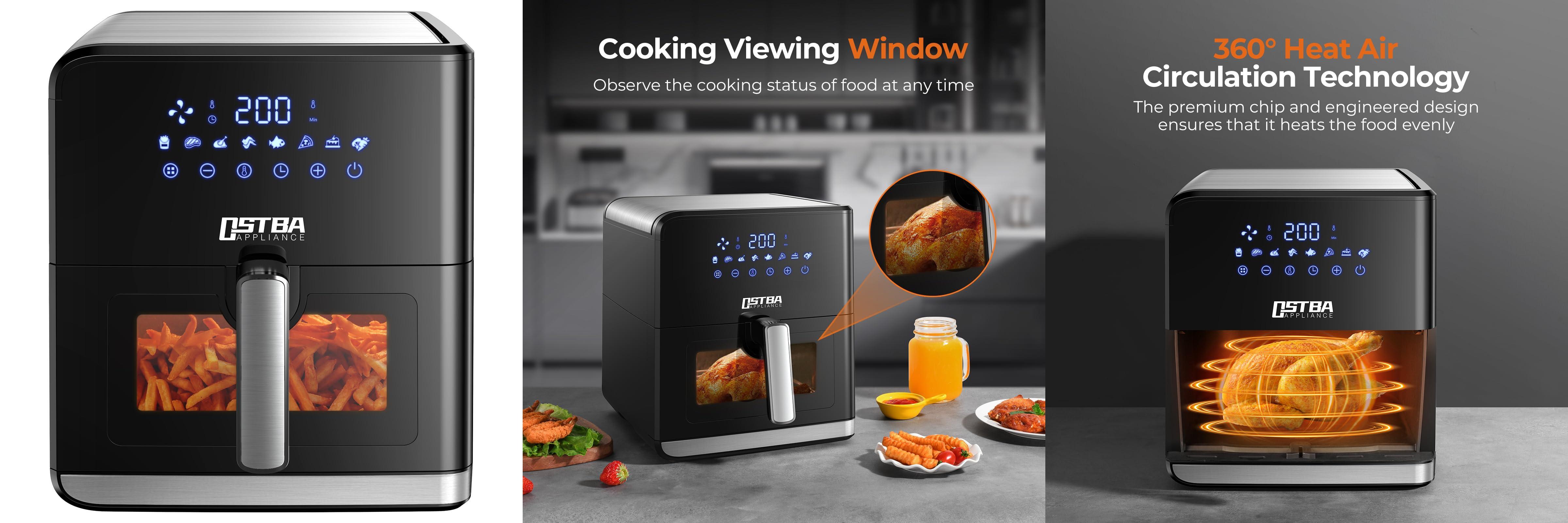 Featured image of post Descubre la increíble OSTBA APPLIANCE Freidora sin Aceite con Ventana de Visualización: tu aliado perfecto en la cocina