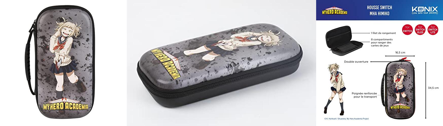 Funda de transporte Konix My Hero Academia para Nintendo Switch - Diseño Himiko Toga - ¡Protege y transporta con estilo!
