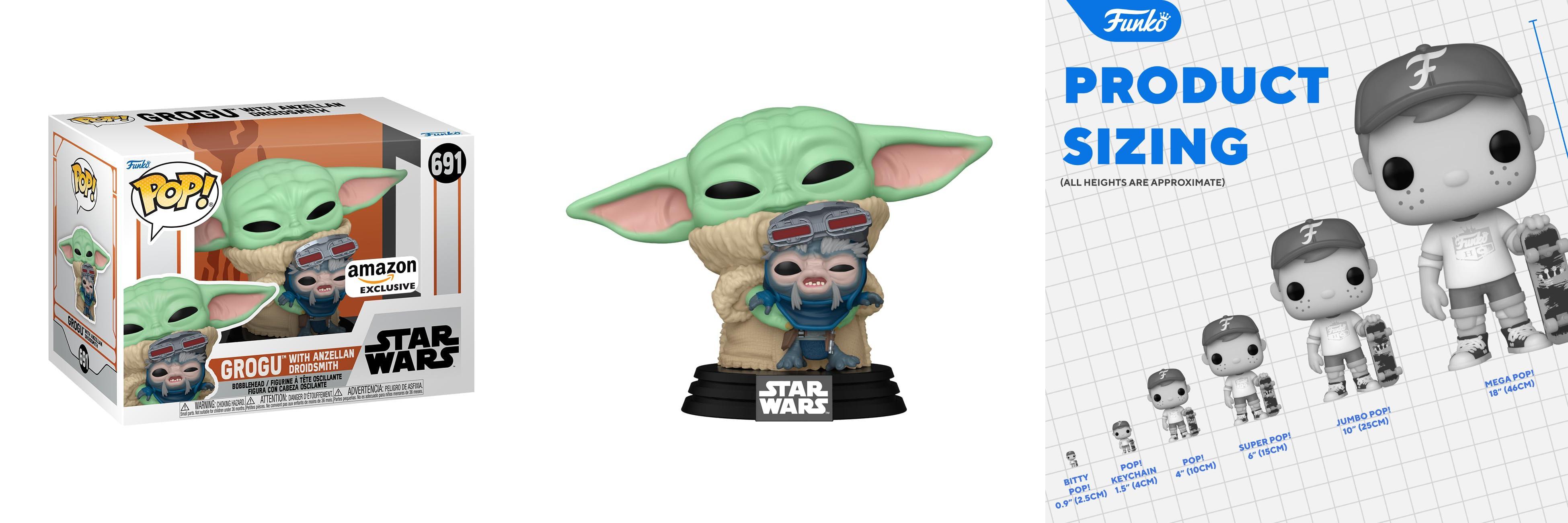 Título: Descubre el Funko Pop! The Mandalorian - Grogu w/Anzellan Droidsmith en Exclusiva de Amazon: ¡El Regalo Perfecto para Coleccionistas!