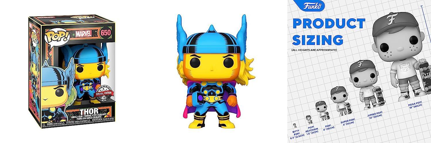 Thor Black Light Funko Pop! Marvel - Figura de Vinilo Coleccionable para Fans de los Cómics Marvel