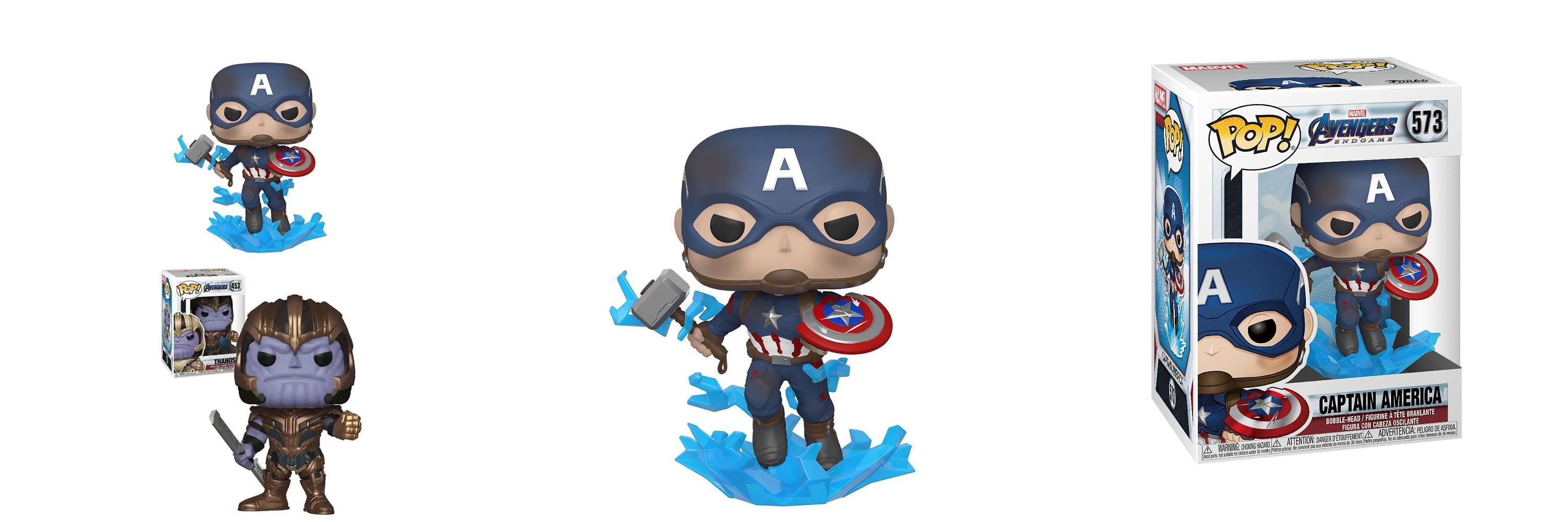 Funko Pop Marvel: Endgame - Captain America with Broken Shield & Mjolnir and Thanos Collectible Figure 36672: Blog Post