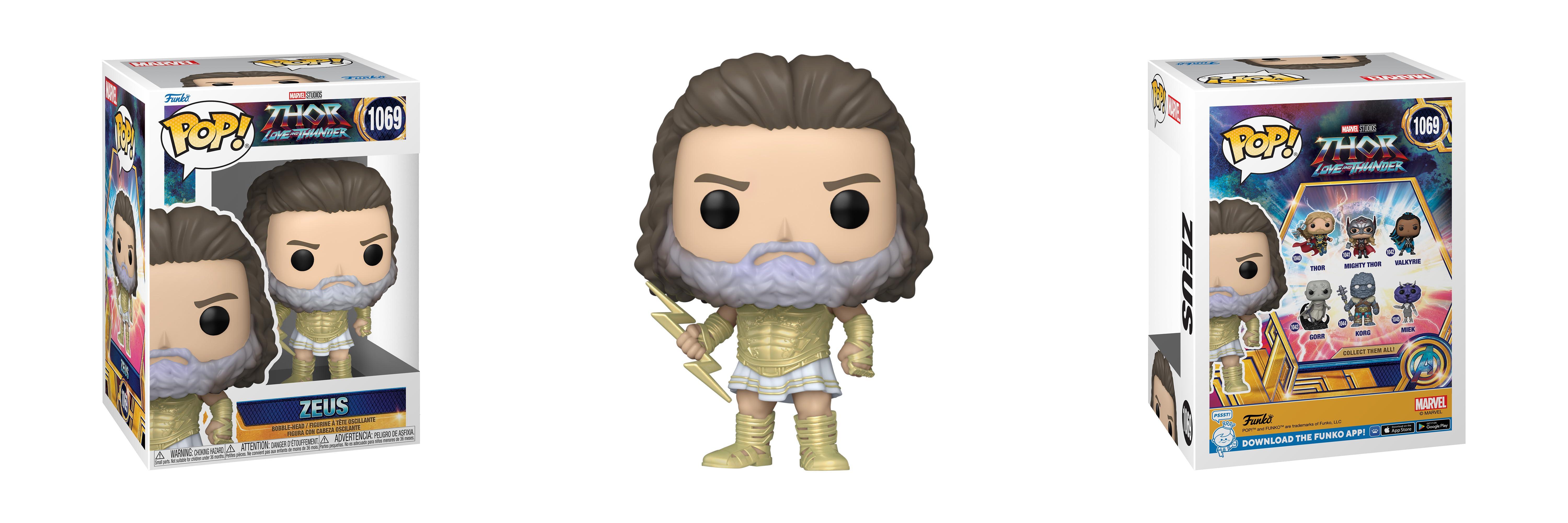 Funko Pop! Marvel: Thor Love And Thunder - Zeus: El Regalo Perfecto para Coleccionistas de Muñecos Cabezones