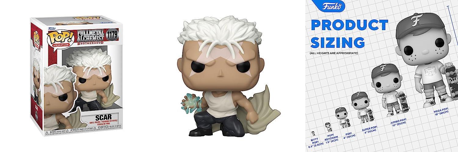 Funko Pop! Animation: FMA: B - Scar - Figura de Vinilo Coleccionable de Full Metal Alchemist: Brotherhood ¡Ideal para Fans de Anime!