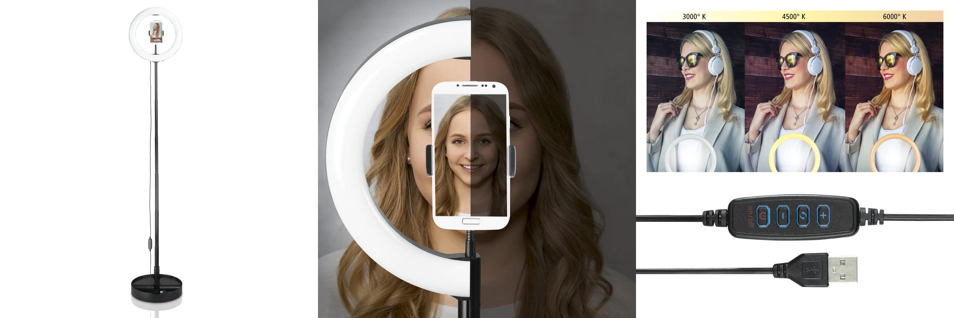 Featured image of post Mejora tus vídeos y fotos con el Aro de luz LED Hama | Disparador Bluetooth | Trípode regulable | 3 colores de luz | Negro