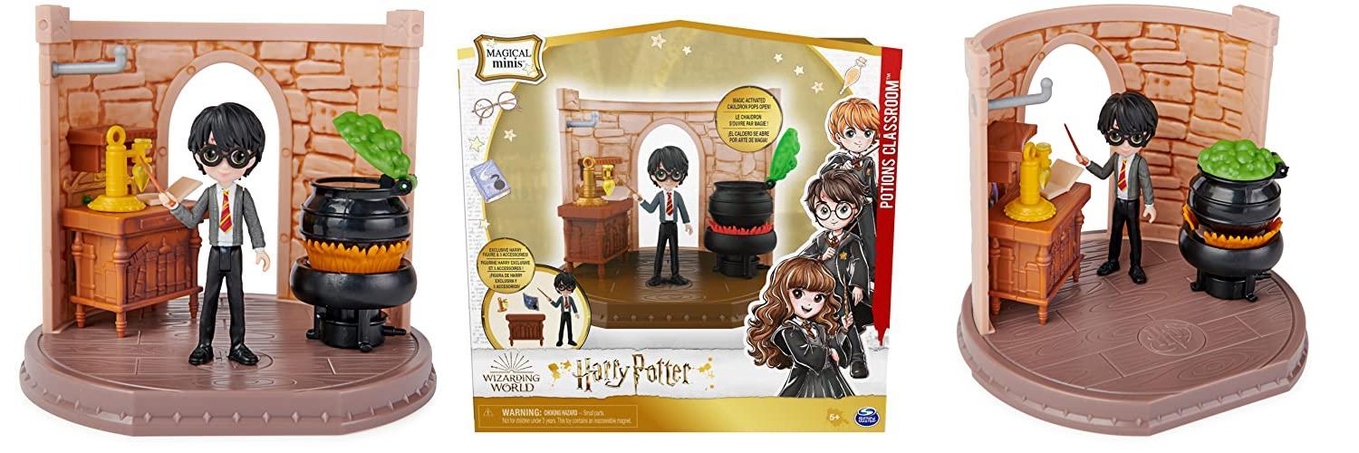 HARRY POTTER Magical Minis: Set Aula de las Pociones con Figura Exclusiva ¡Ideal para Niños de 5 años!