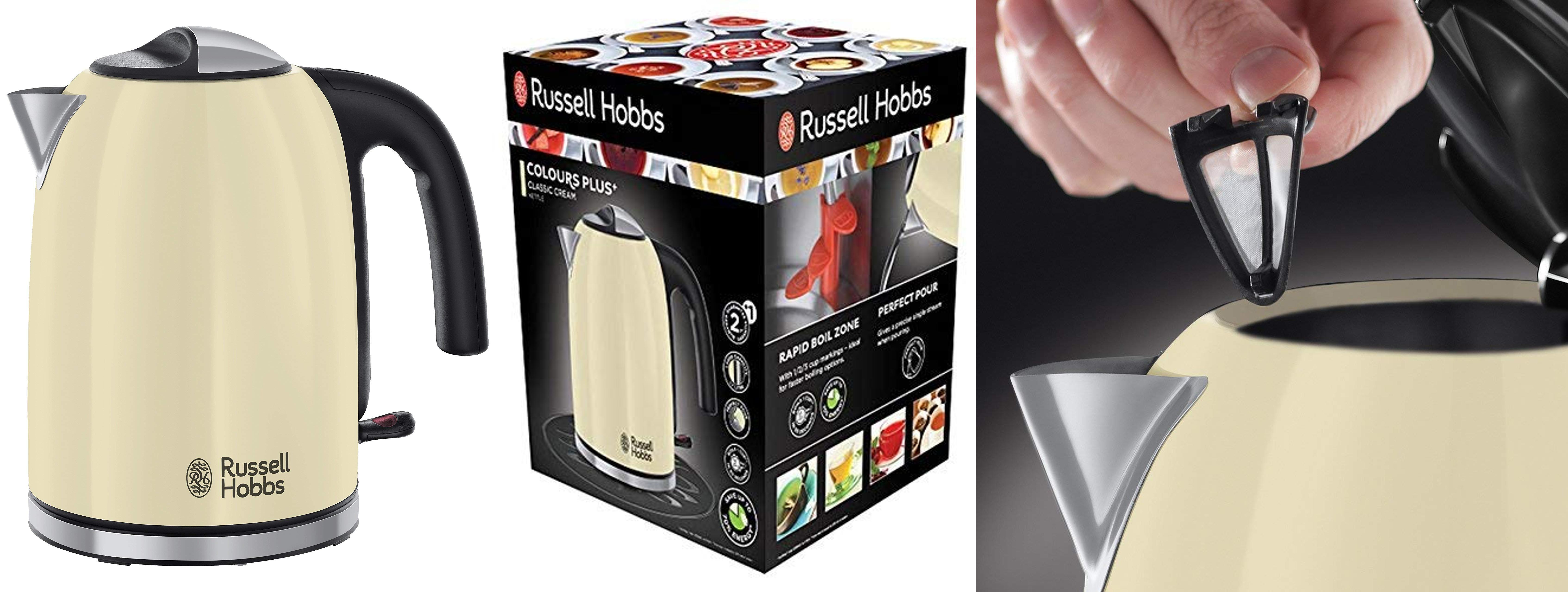 Russell Hobbs Hervidor de Agua Eléctrico Colours Plus - ¡Hierve una taza en 50 segundos!