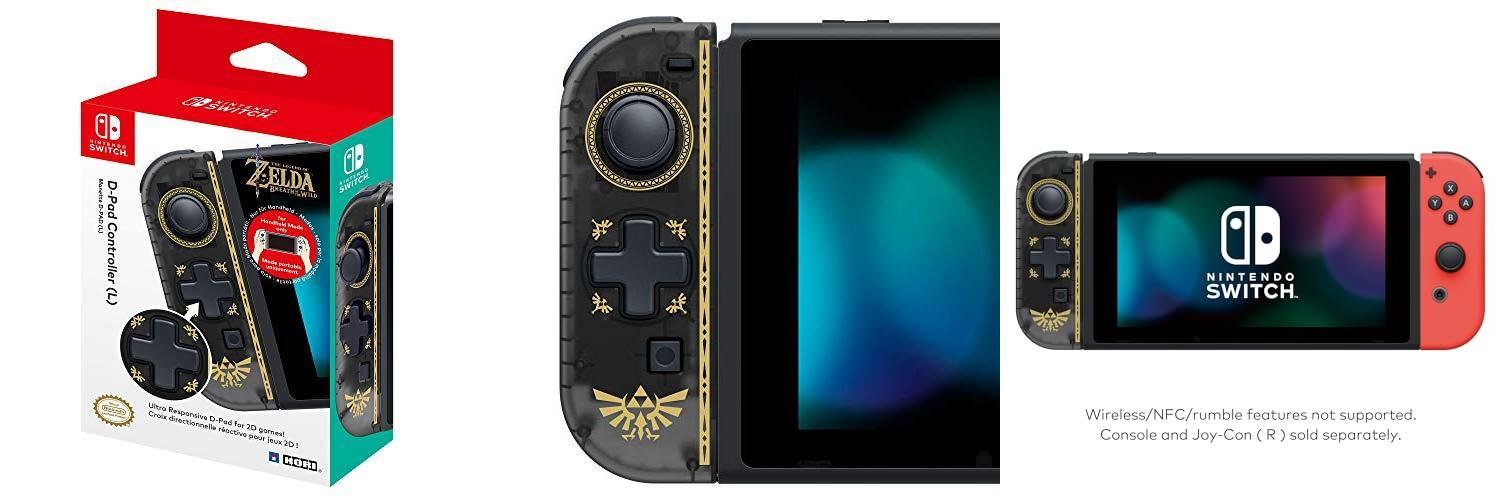 Descubre el Controlador D-Pad Zelda para Nintendo Switch: ¡Ideal para juegos de plataformas y lucha en modo portátil!