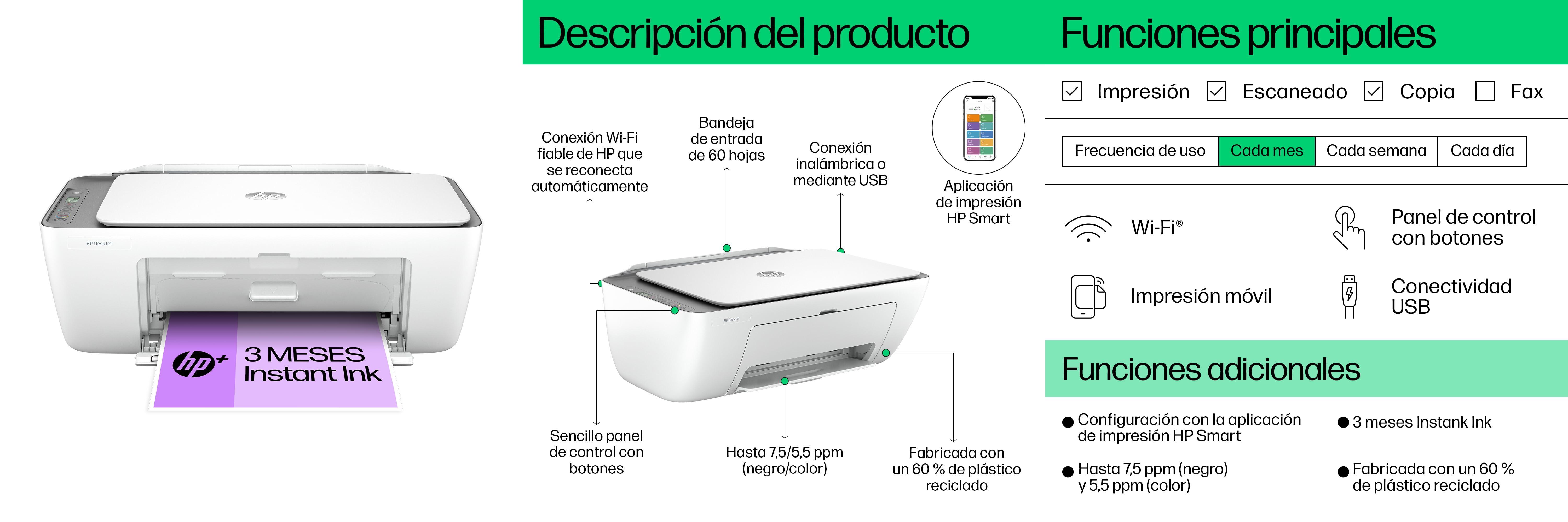 Descubre la HP DeskJet 2820e: La impresora multifunción perfecta para tus necesidades de impresión