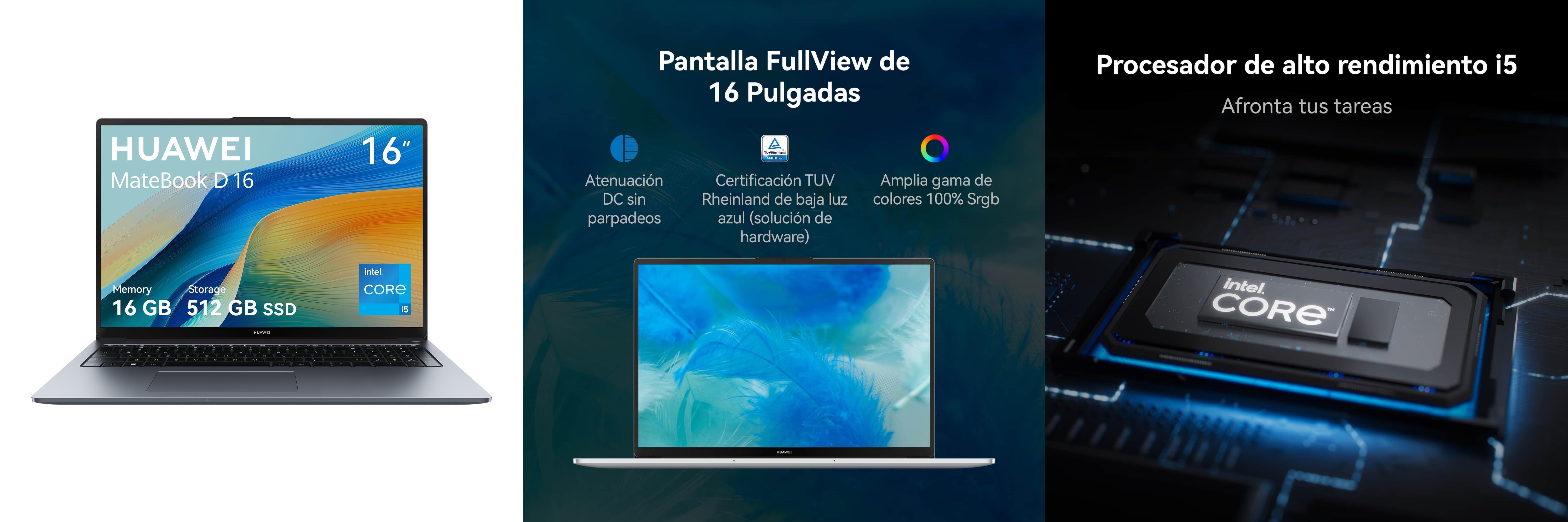 HUAWEI MateBook D16: El Portátil Ligero con Pantalla FullView de 16 Pulgadas