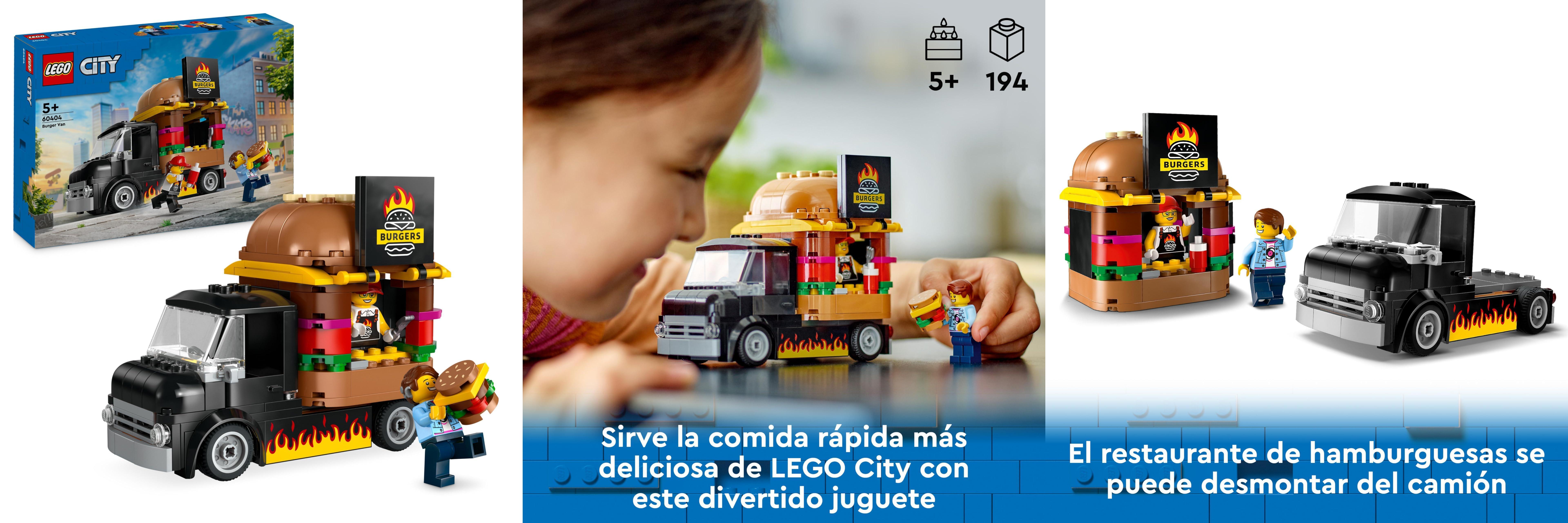 Featured image of post Descubre el divertido LEGO City Camión Hamburguesería: un emocionante juego de construcción para niños y niñas de 5 años o más. ¡Crea tu propio food truck con una increíble cocina y una minifigura de vendedora! Perfecto como regalo y para estimular la imaginación. ¡No te lo pierdas!