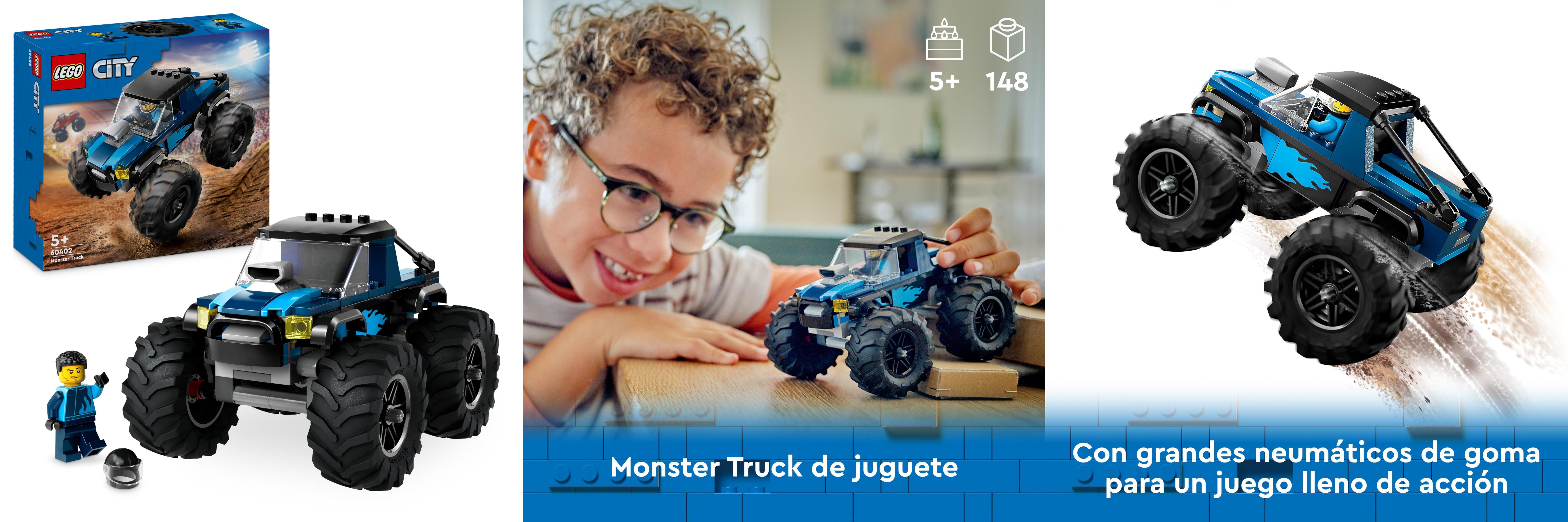 Featured image of post Descubre la emoción del LEGO City Monster Truck Azul: el juguete perfecto para los fanáticos de la construcción y las aventuras todoterreno