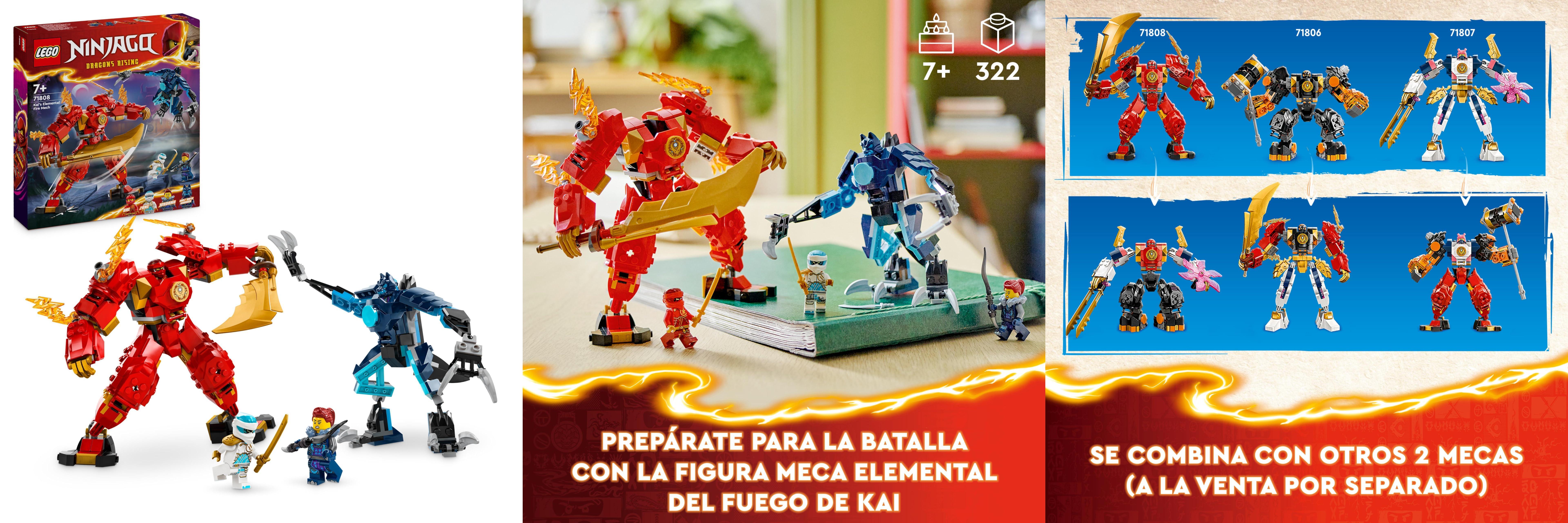 Descubre el LEGO Ninjago Meca Elemental del Fuego de Kai: ¡Diversión Ninja para Niños y Niñas de 7 Años!