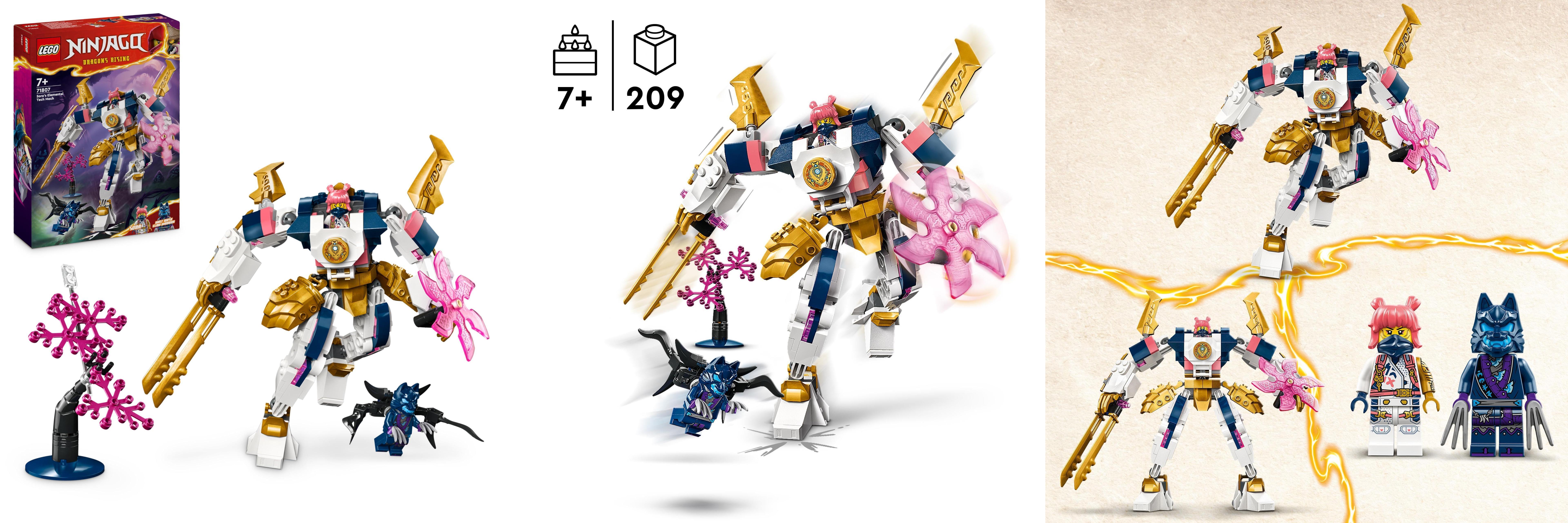 Featured image of post Descubre la emoción de construir con LEGO NINJAGO Meca Elemental Tecno de Sora - ¡Un regalo ninja para niños y niñas de 7 años o más!