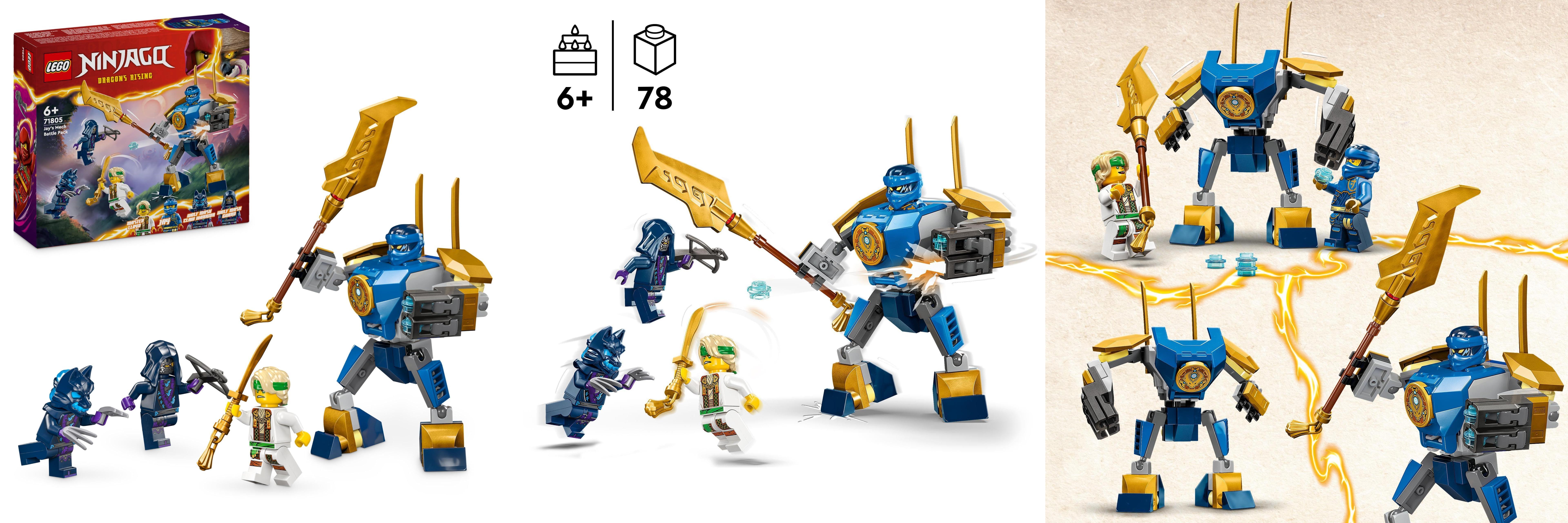Descubre la diversión ninja con el LEGO Ninjago Pack de Combate: Meca de Jay 71805