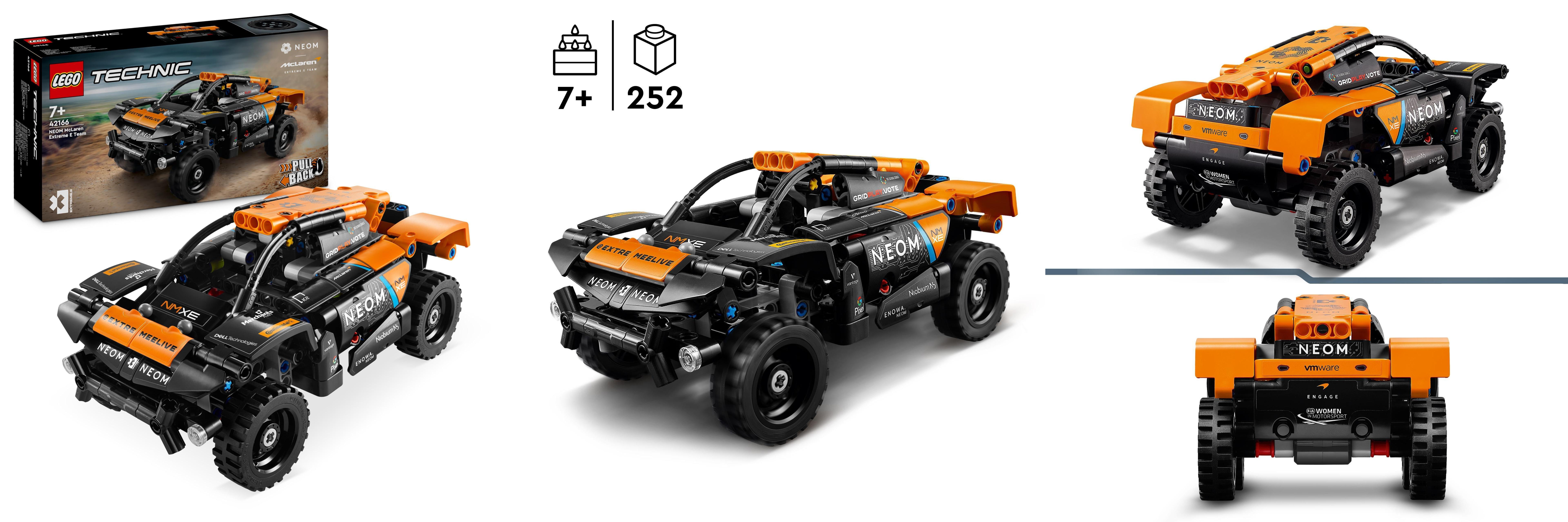 Descubre la emoción de armar el LEGO Technic NEOM McLaren Extreme E Race Car 42166