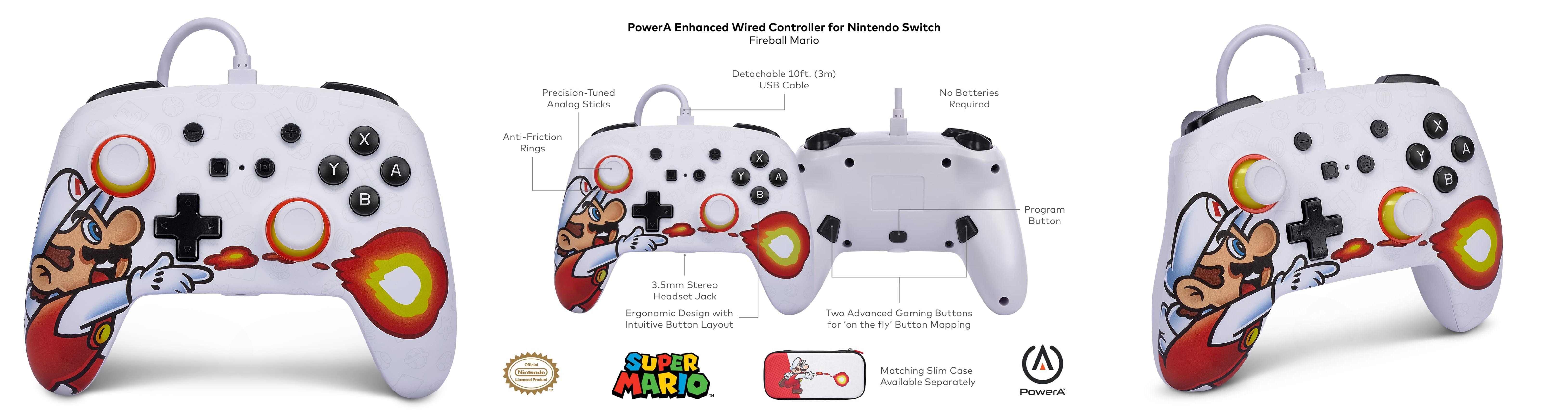 Featured image of post Mando con cable mejorado PowerA para Nintendo Switch - Fireball Mario: Lleva tu juego al siguiente nivel