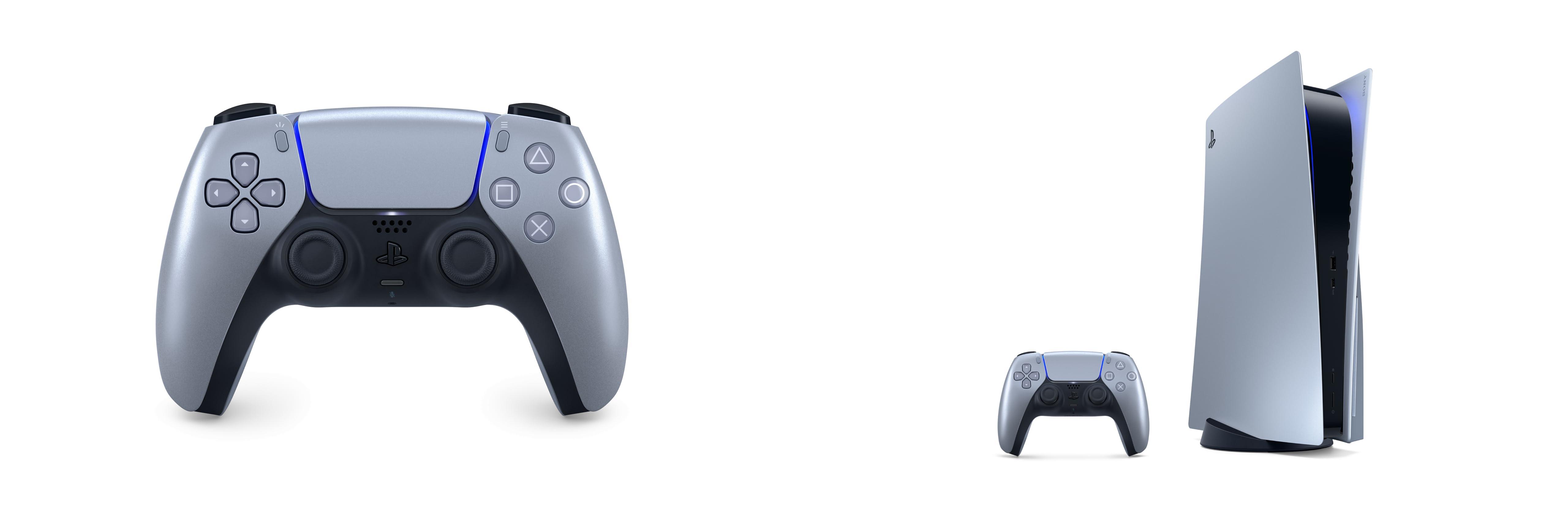 Descubre el nuevo PlayStation 5 DualSense en Silver - Un mando inalámbrico de estilo clásico con retroalimentación háptica y gatillos adaptativos