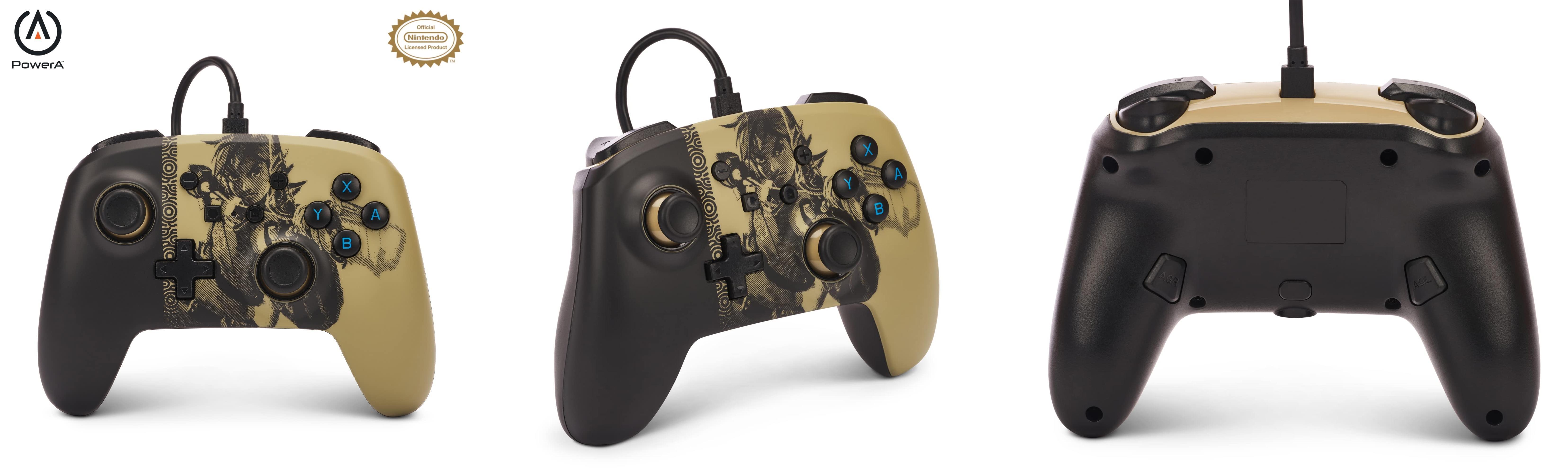 Mando con cable mejorado PowerA para Nintendo Switch - Ancient Archer: Diseño excepcional y funciones de juego avanzadas