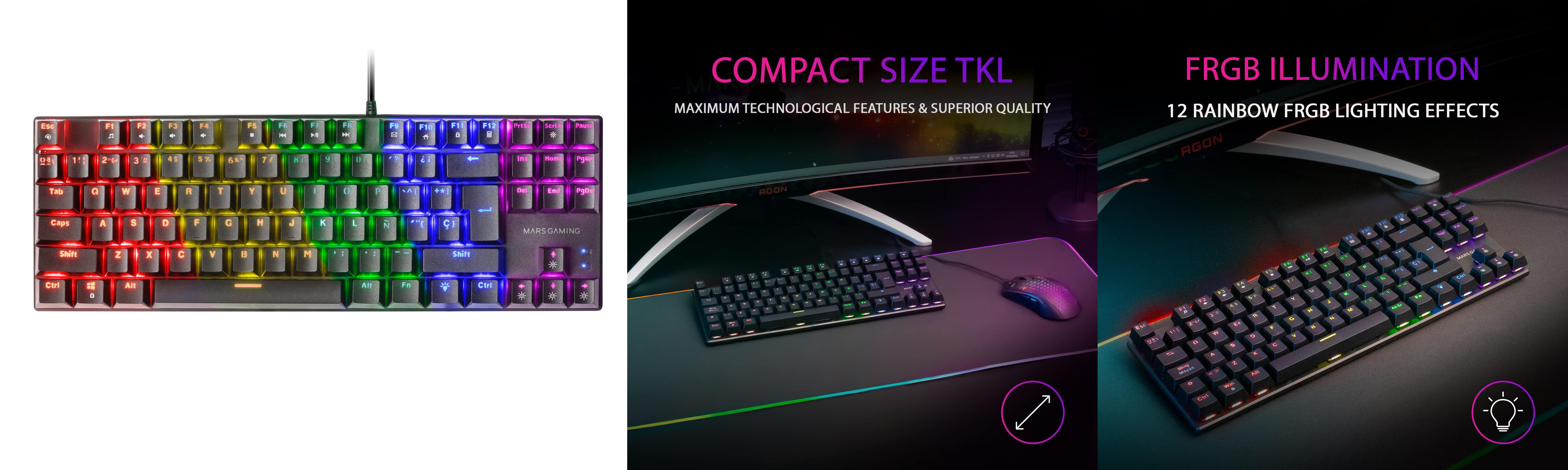 Featured image of post Descubre el rendimiento excepcional del Teclado Gaming Mecánico MARSGAMING MK80 TKL FRGB en Negro