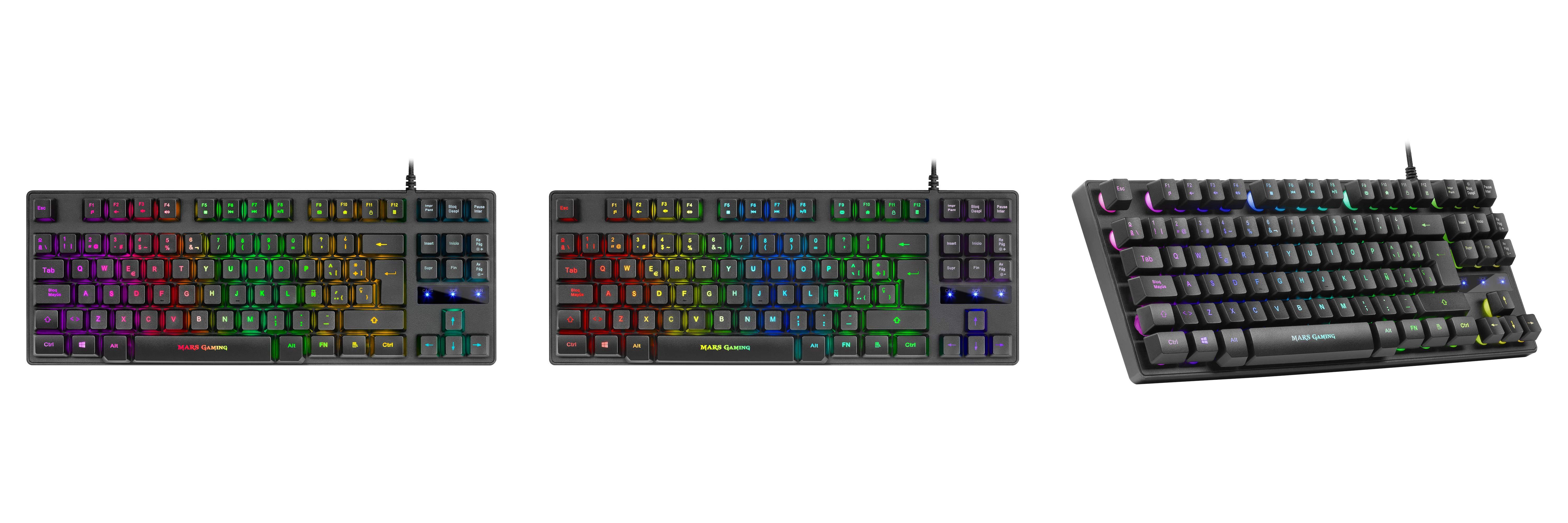 Featured image of post Mars Gaming MKTKL: Teclado H-Mech RGB para gamers con diseño híbrido y 8 efectos de iluminación