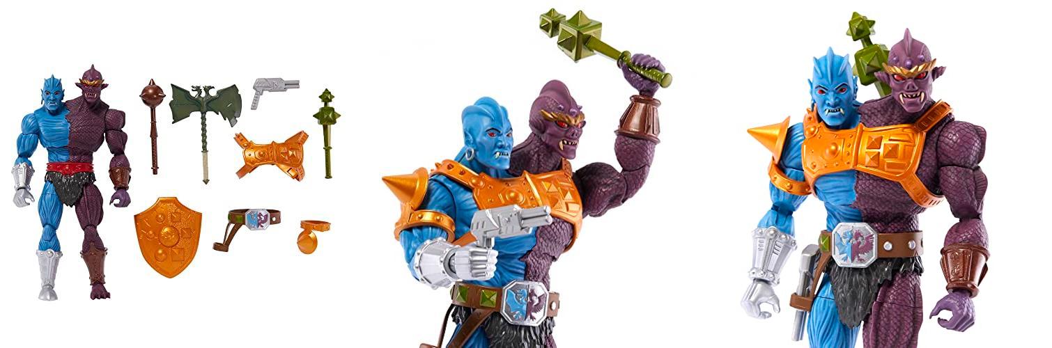Descubre la figura de acción Masters del Universo MOTU Two-Bad con accesorios impresionantes