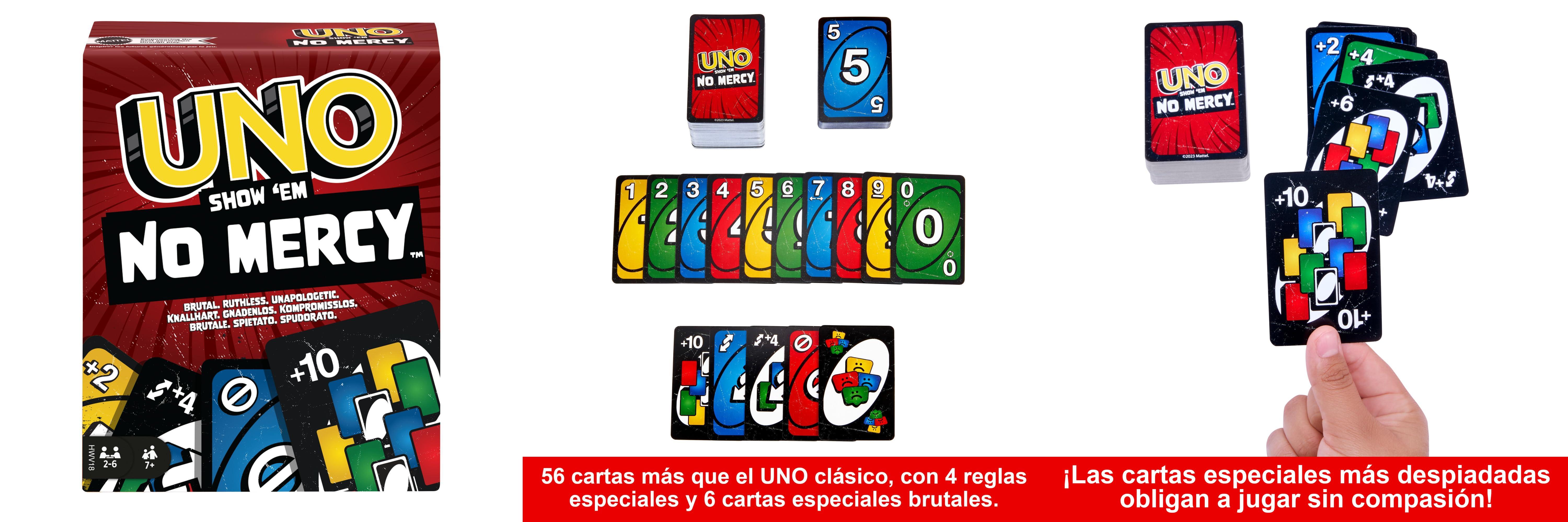 Featured image of post Descubre el nuevo Mattel Games Juego de cartas UNO No Mercy: ¡más cartas, reglas despiadadas y diversión para toda la familia!