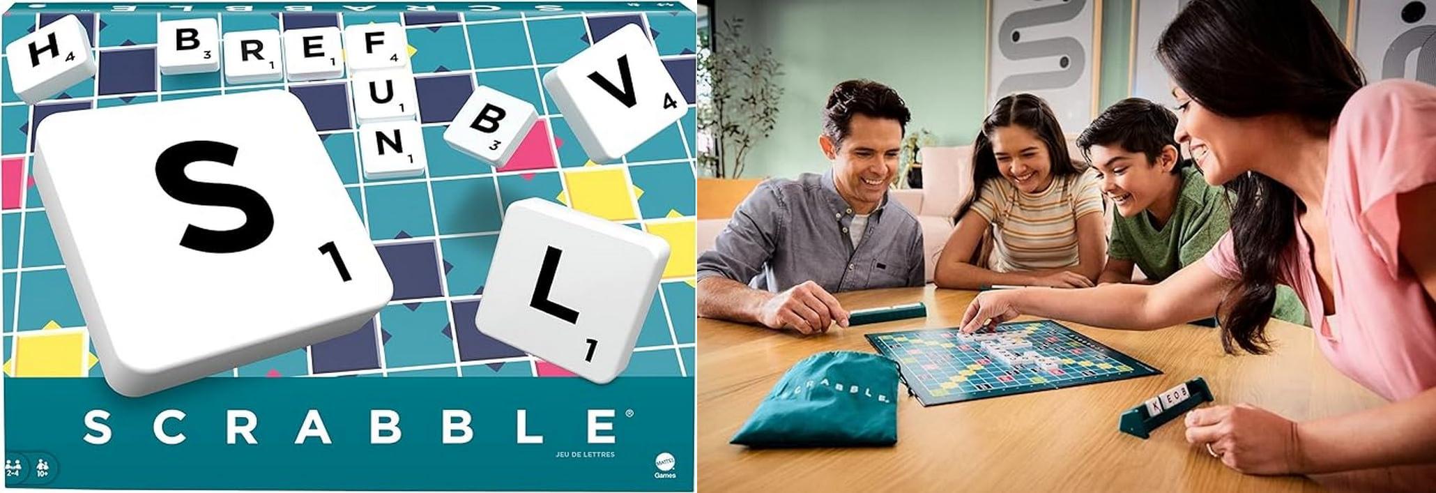 Descubre la diversión del Scrabble Original Francés con el juego de mesa de Mattel Y9593