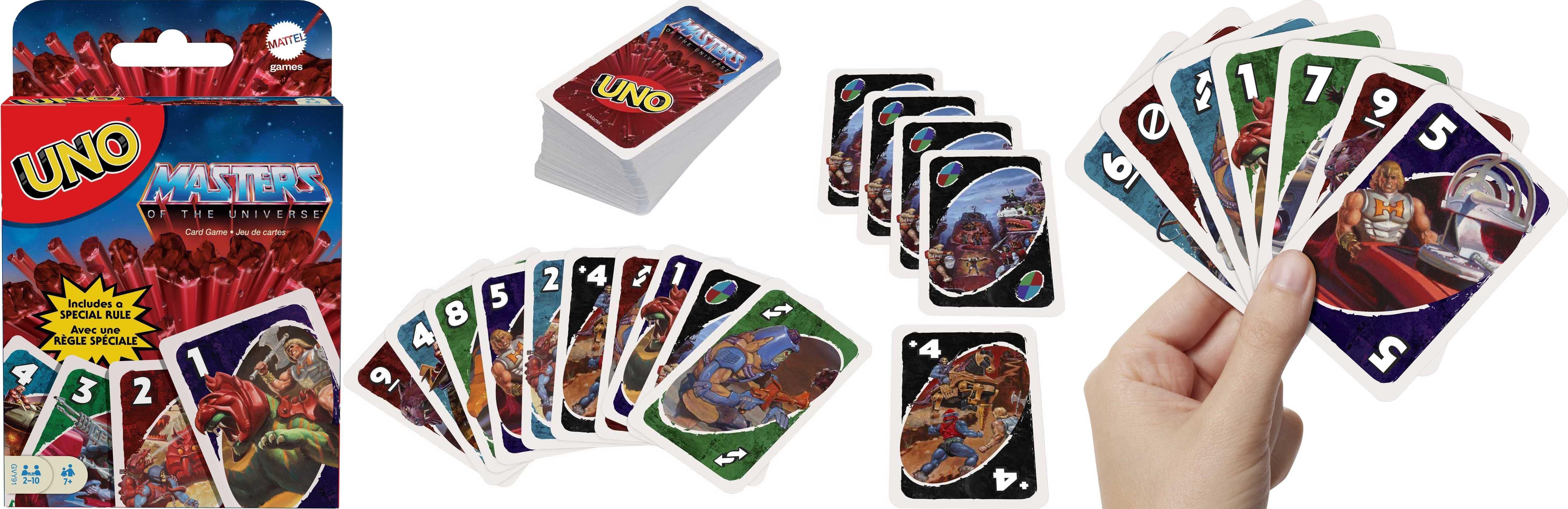 ¡Descubre la emoción con el Juego de Cartas UNO Másters del Universo para niños +7 años!