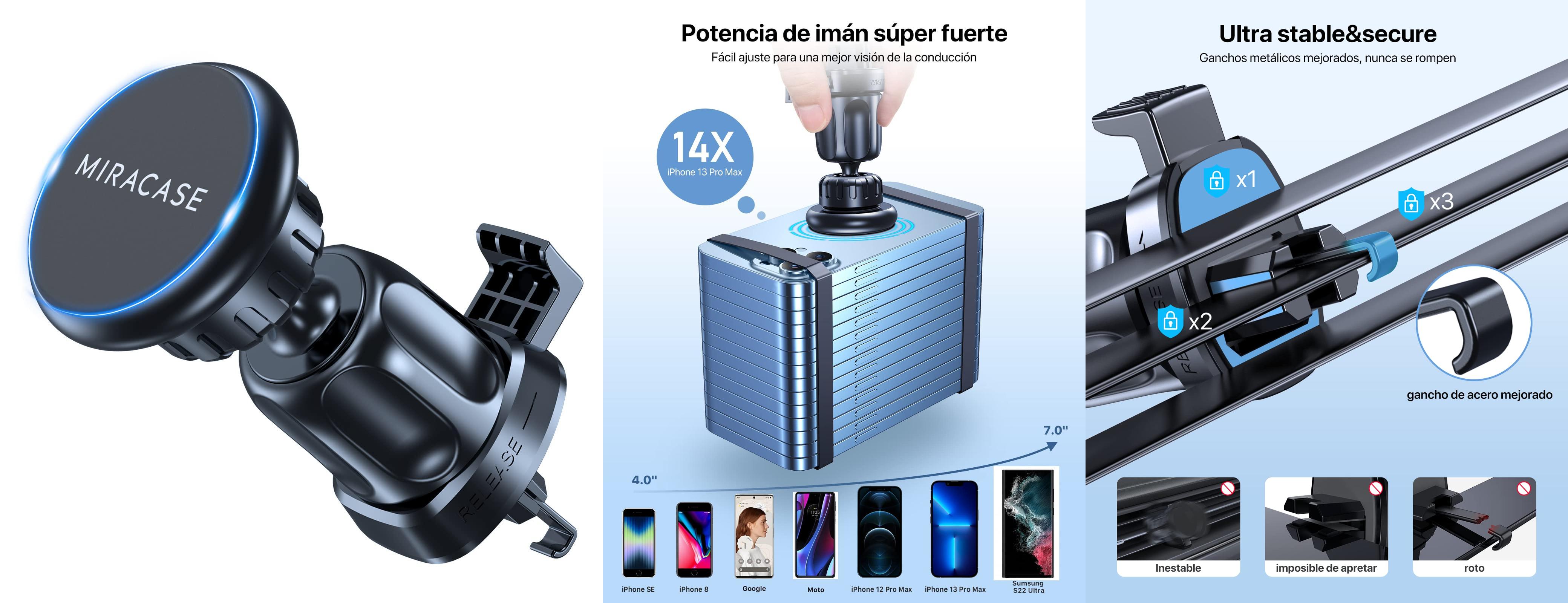 Miracase Soporte Móvil Coche: La Mejor Solución Magnética para tu Smartphone en el Automóvil