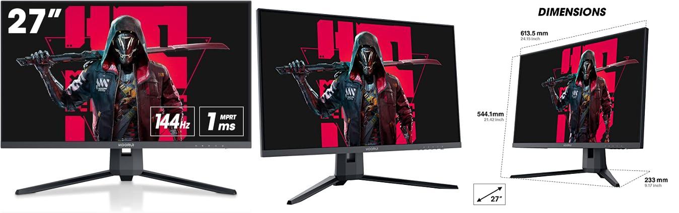 KOORUI 27E1QA: Monitor Gaming de 27 WQHD 144Hz para una experiencia inmersiva en juegos y alto rendimiento - ¡Descubre la nueva generación de monitores de gaming!
