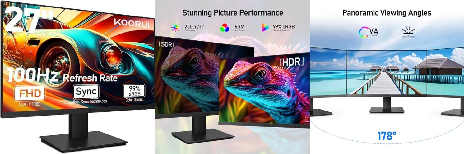 Descubre el KOORUI Monitor de Juegos de 27 Pulgadas: Experiencia Gaming Inmersiva