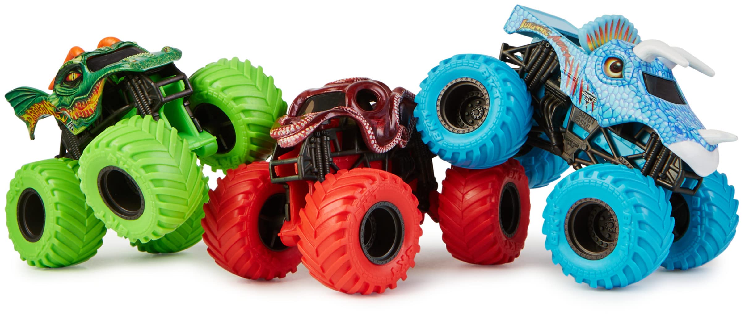 Descubre el Monster Jam Paquete de 3 Charged Beasts: ¡Dragón, Octon8er y Ice Dragon! 🚚🔥