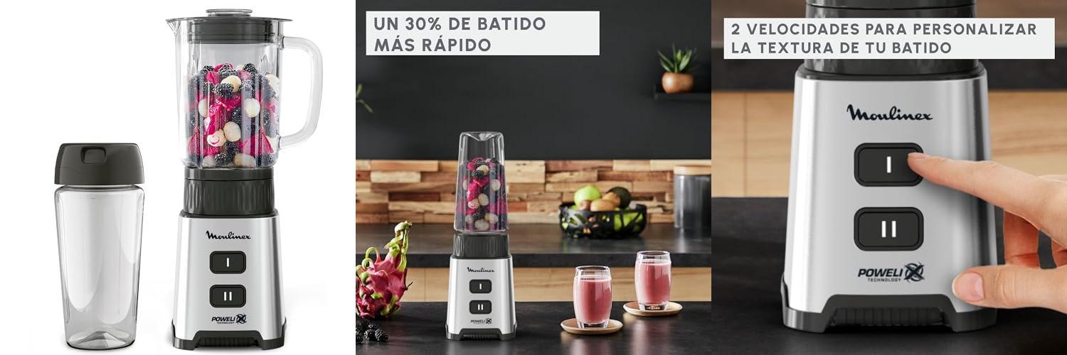 Moulinex Pulseo LM17GD - La batidora de vaso individual perfecta para zumos y smoothies