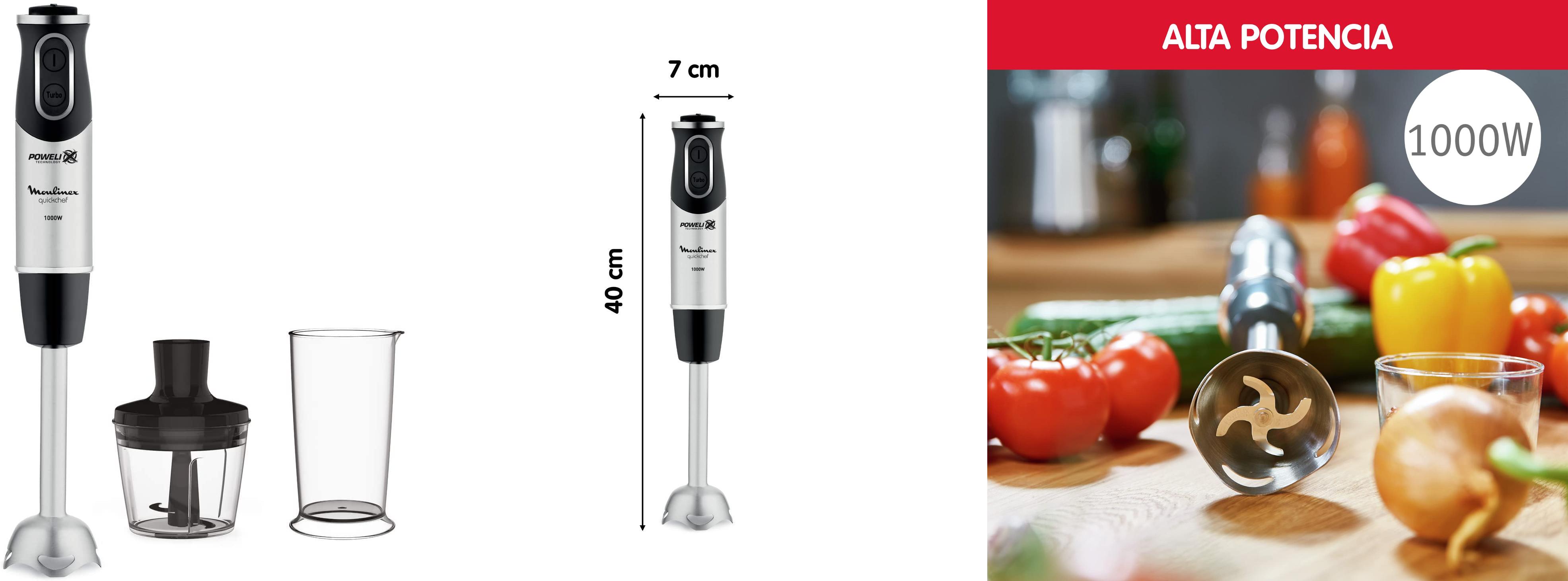 Moulinex QuickChef DD6578 Batidora de Mano de 1000 W: ¡La potencia perfecta para batir ingredientes duros!