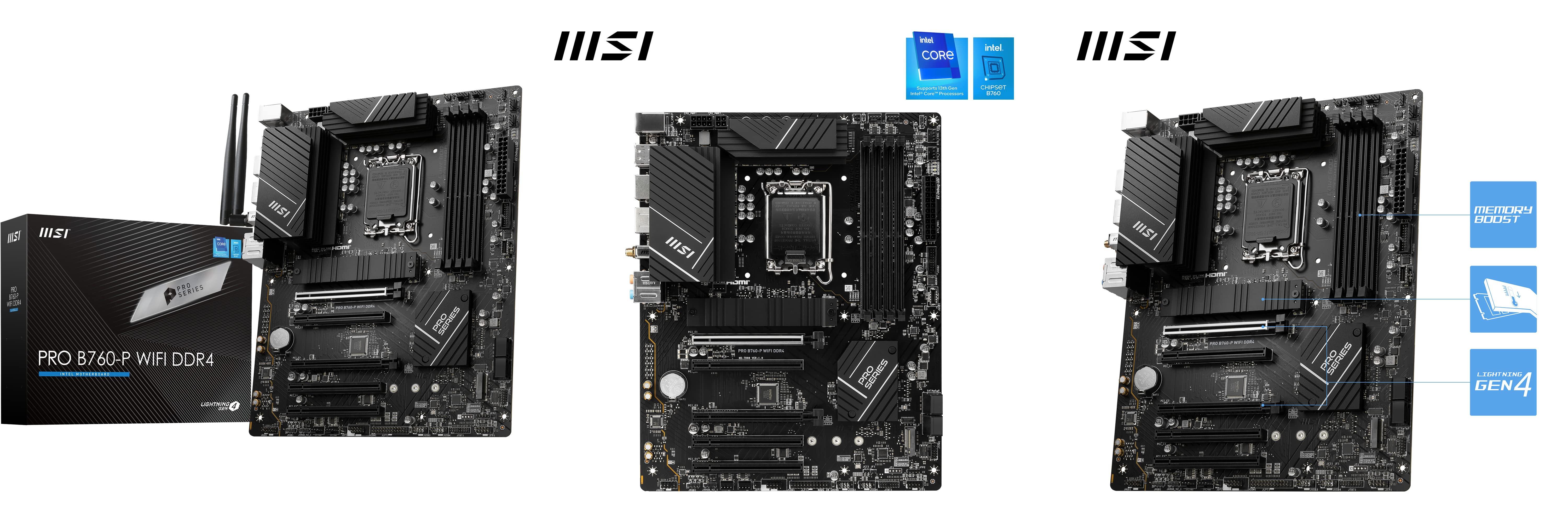 Descubre la potencia de la MSI Pro B760-P WiFi DDR4 - La placa base ideal para tu negocio creativo