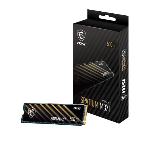Descubre el potente MSI SPATIUM M371 NVMe M.2 500GB - Disco Duro SSD de alta velocidad para almacenamiento interno