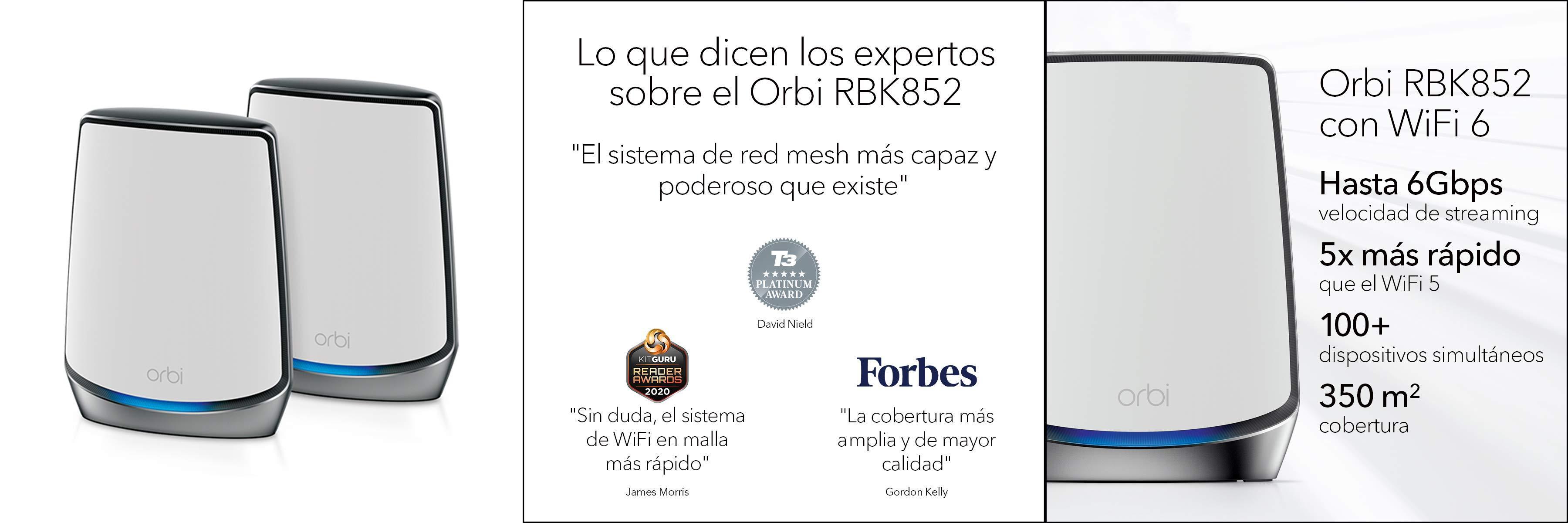 Featured image of post Descubre la potencia del NETGEAR Orbi Mesh WiFi 6 Tribanda RBK852: Cobertura amplia y conexión rápida para hasta 100 dispositivos