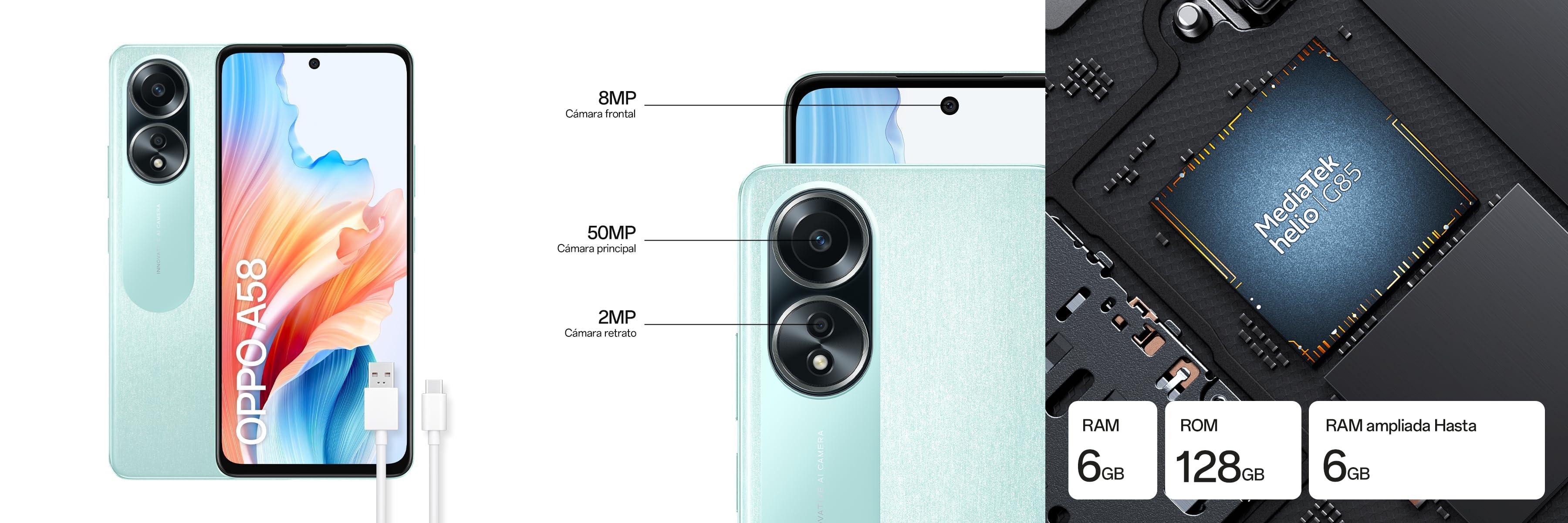 Featured image of post Descubre el increíble OPPO A58 - Smartphone libre con pantalla OLED 6.7 y batería de 5000mAh en verde