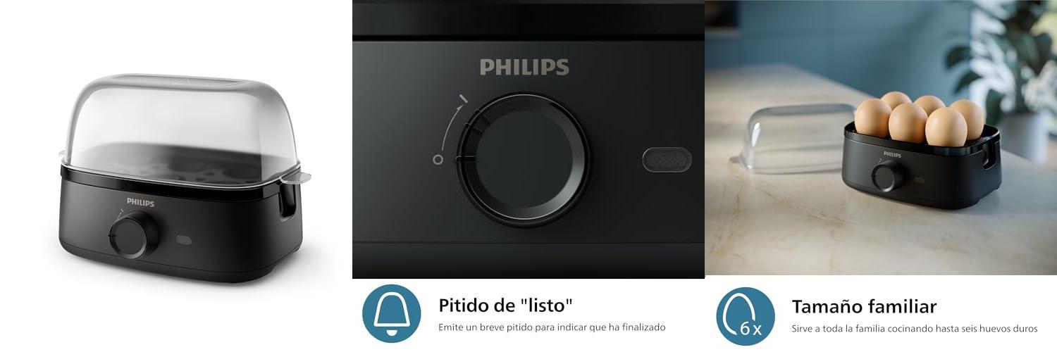 Descubre la versatilidad del Philips Cuece huevos Serie 3000: hasta 6 huevos en diferentes texturas ¡Fácil y delicioso!